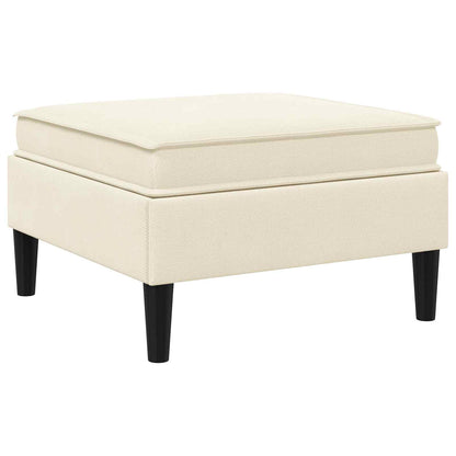 Sofa Kruk met Opslag Crèmekleurig Fluweel
