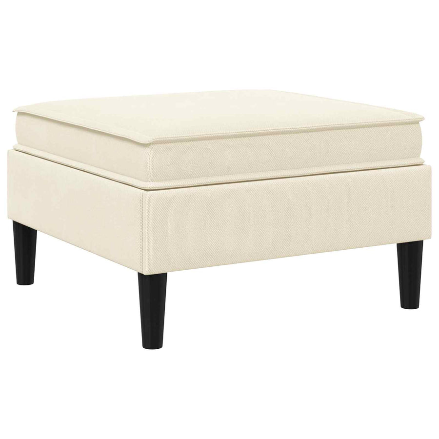 Sofa Kruk met Opslag Crèmekleurig Fluweel