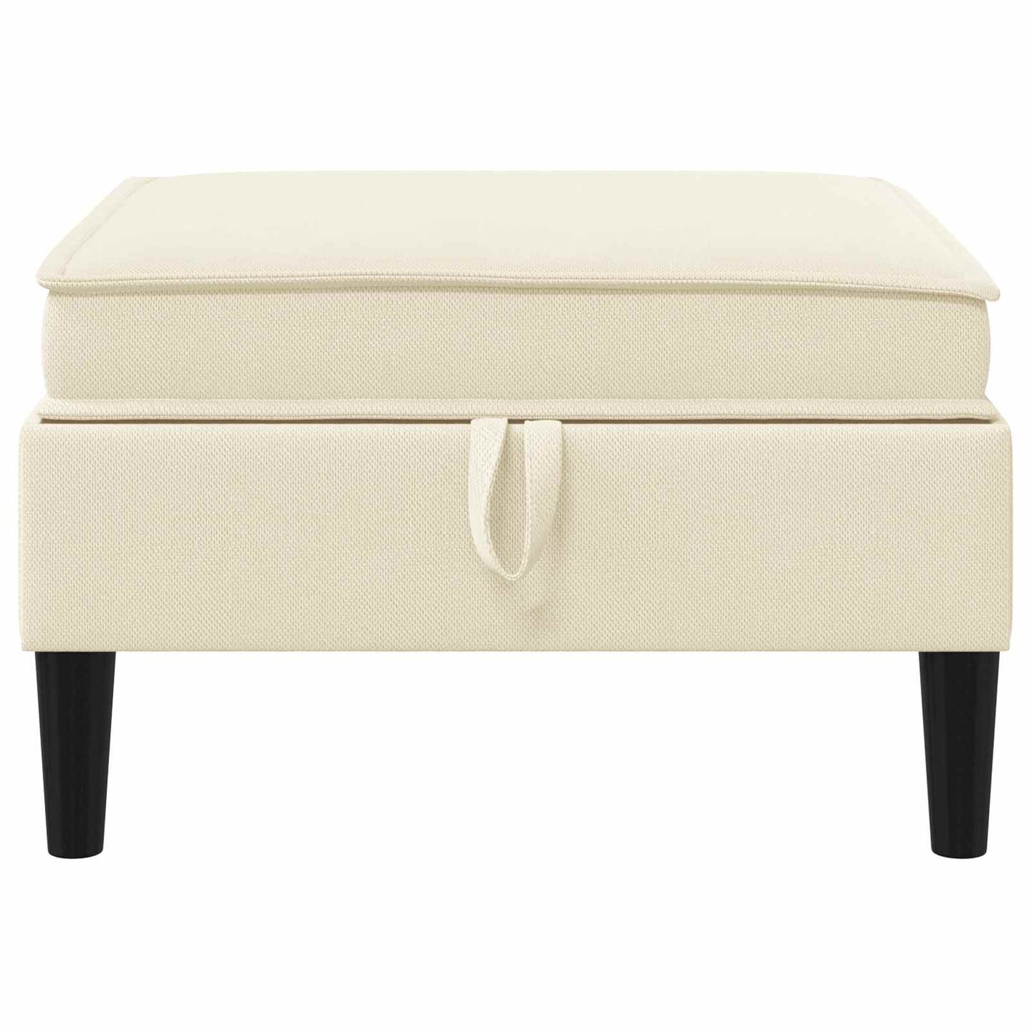 Sofa Kruk met Opslag Crèmekleurig Fluweel