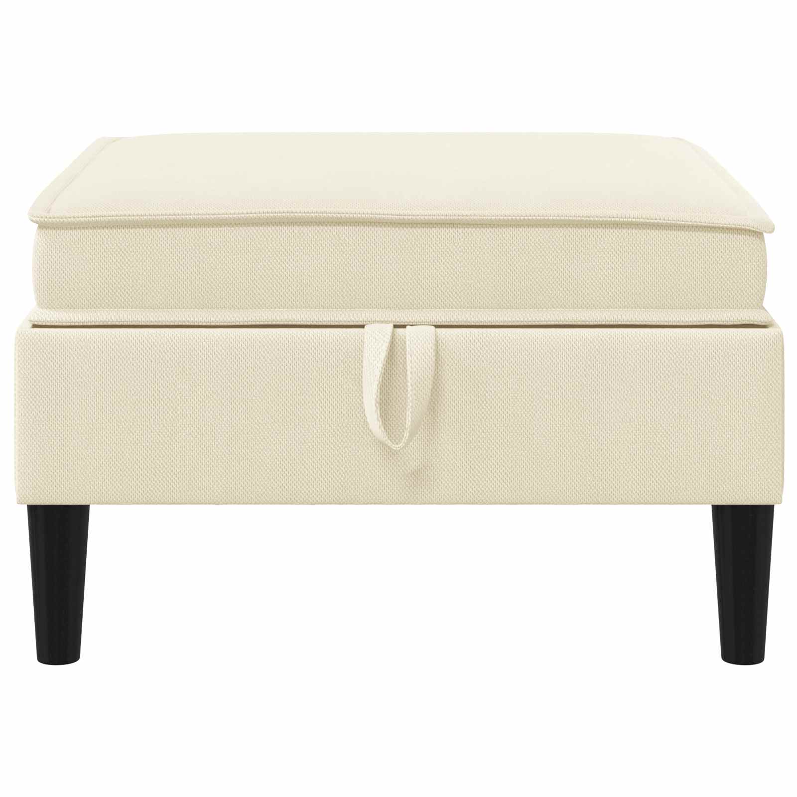 Sofa Kruk met Opslag Crèmekleurig Fluweel