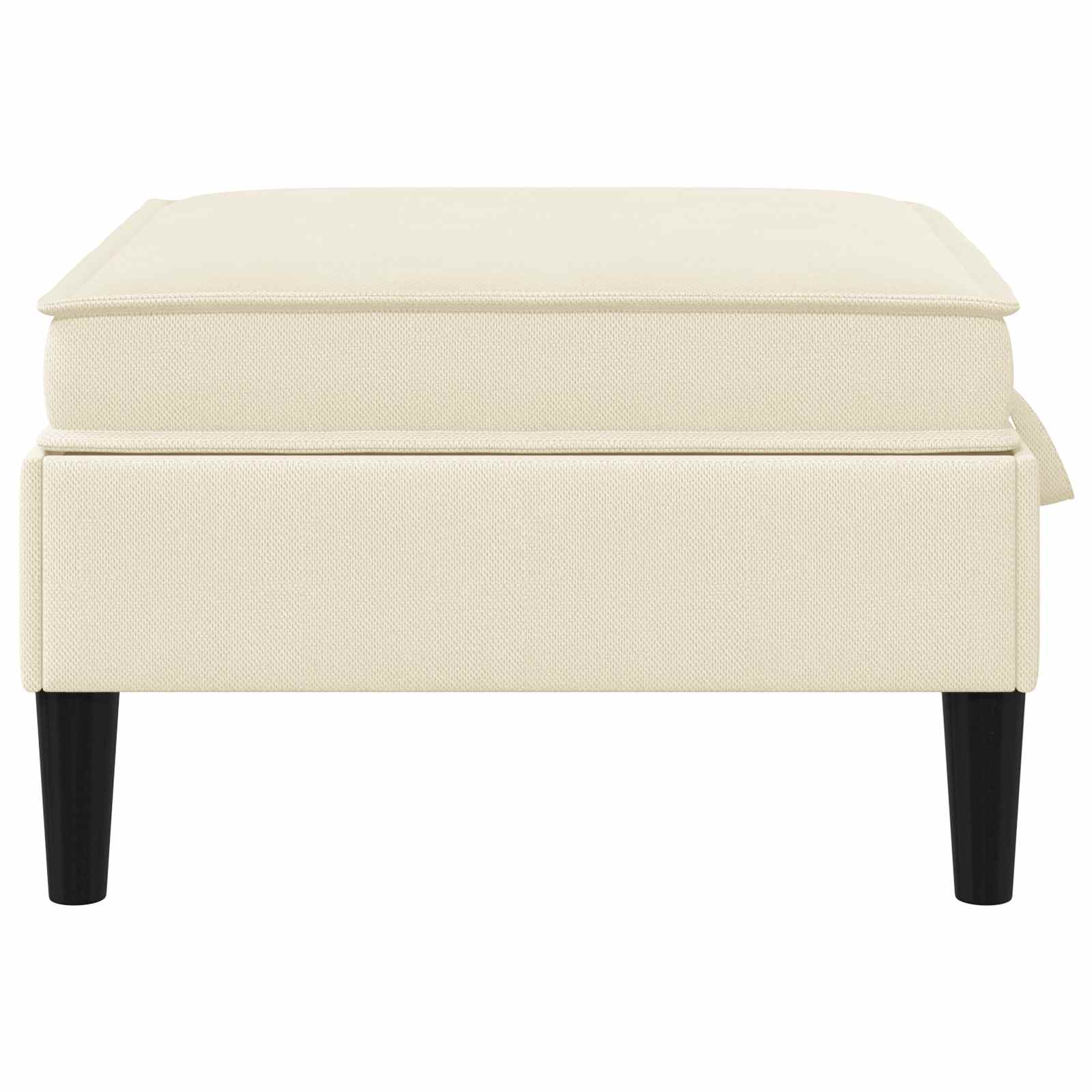 Sofa Kruk met Opslag Crèmekleurig Fluweel