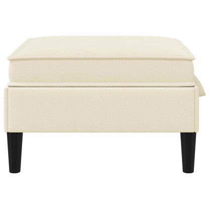 Sofa Kruk met Opslag Crèmekleurig Fluweel