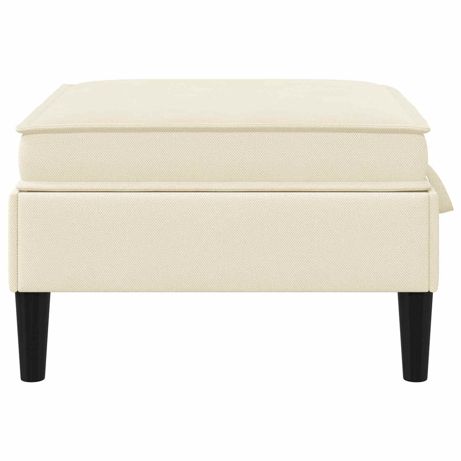 Sofa Kruk met Opslag Crèmekleurig Fluweel