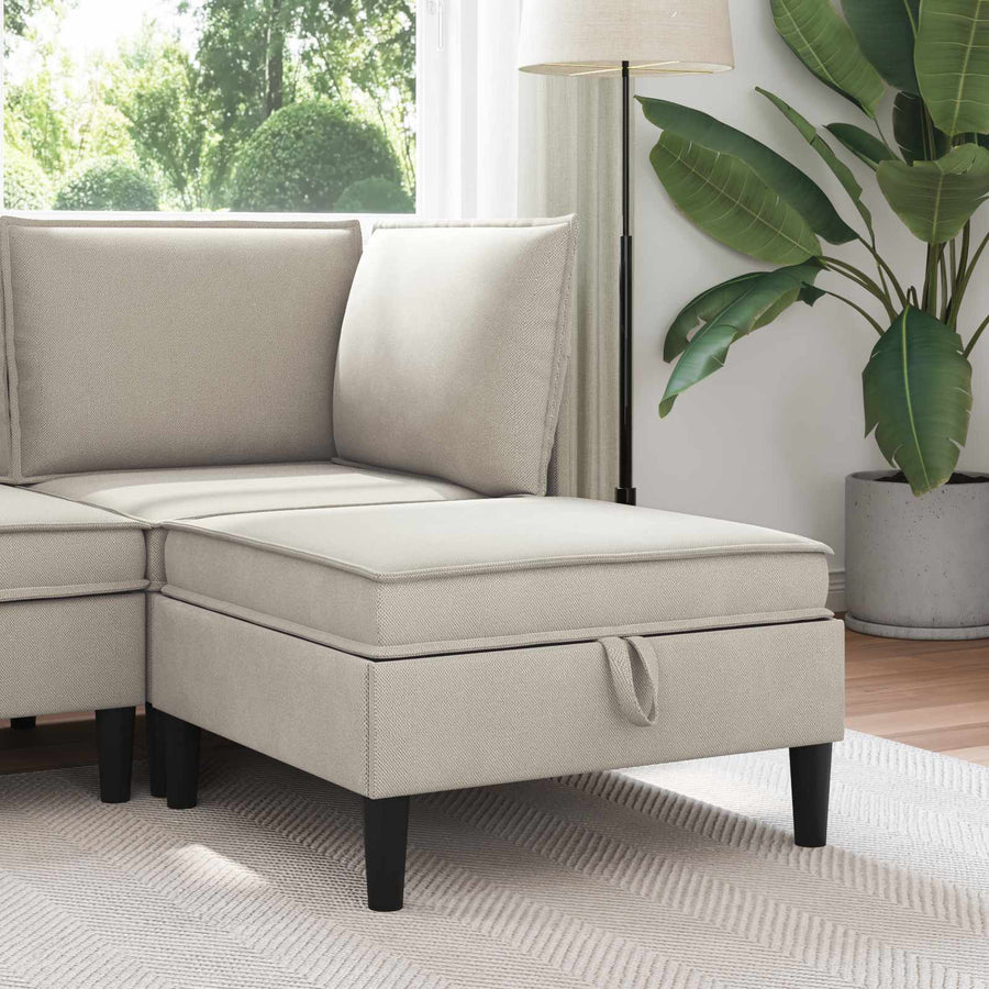 Sofa Kruk met Opslag Havermout Fluweel