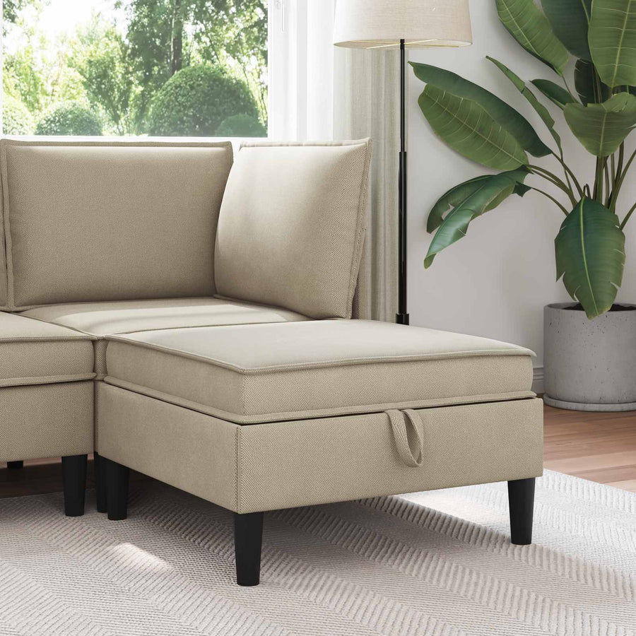 Sofa Kruk met Opslag Zand Fluweel