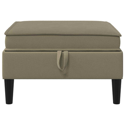 Sofa Kruk met Opslag Kaki Fluweel