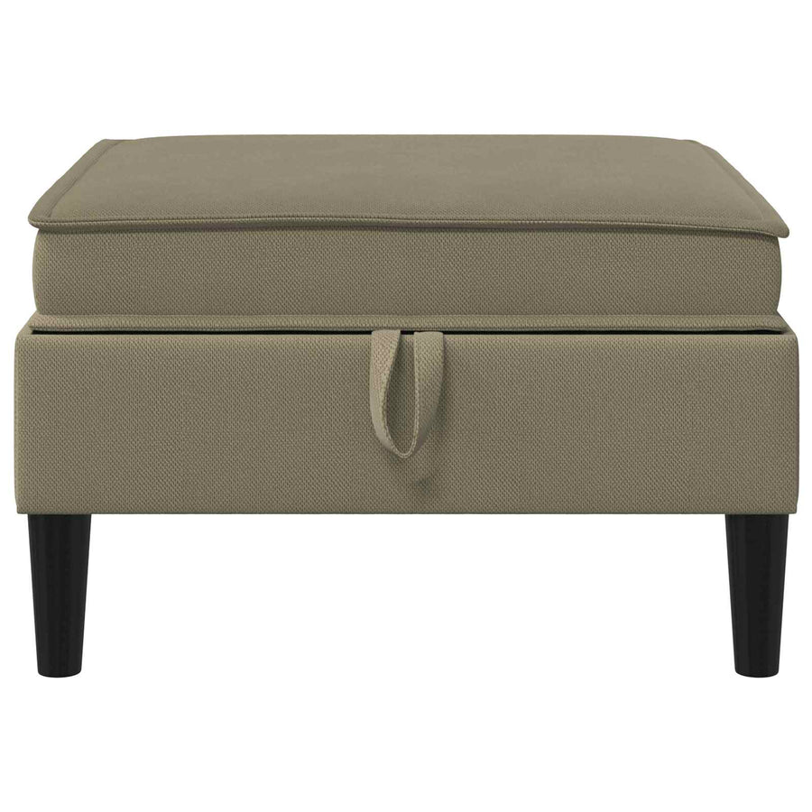 Sofa Kruk met Opslag Kaki Fluweel