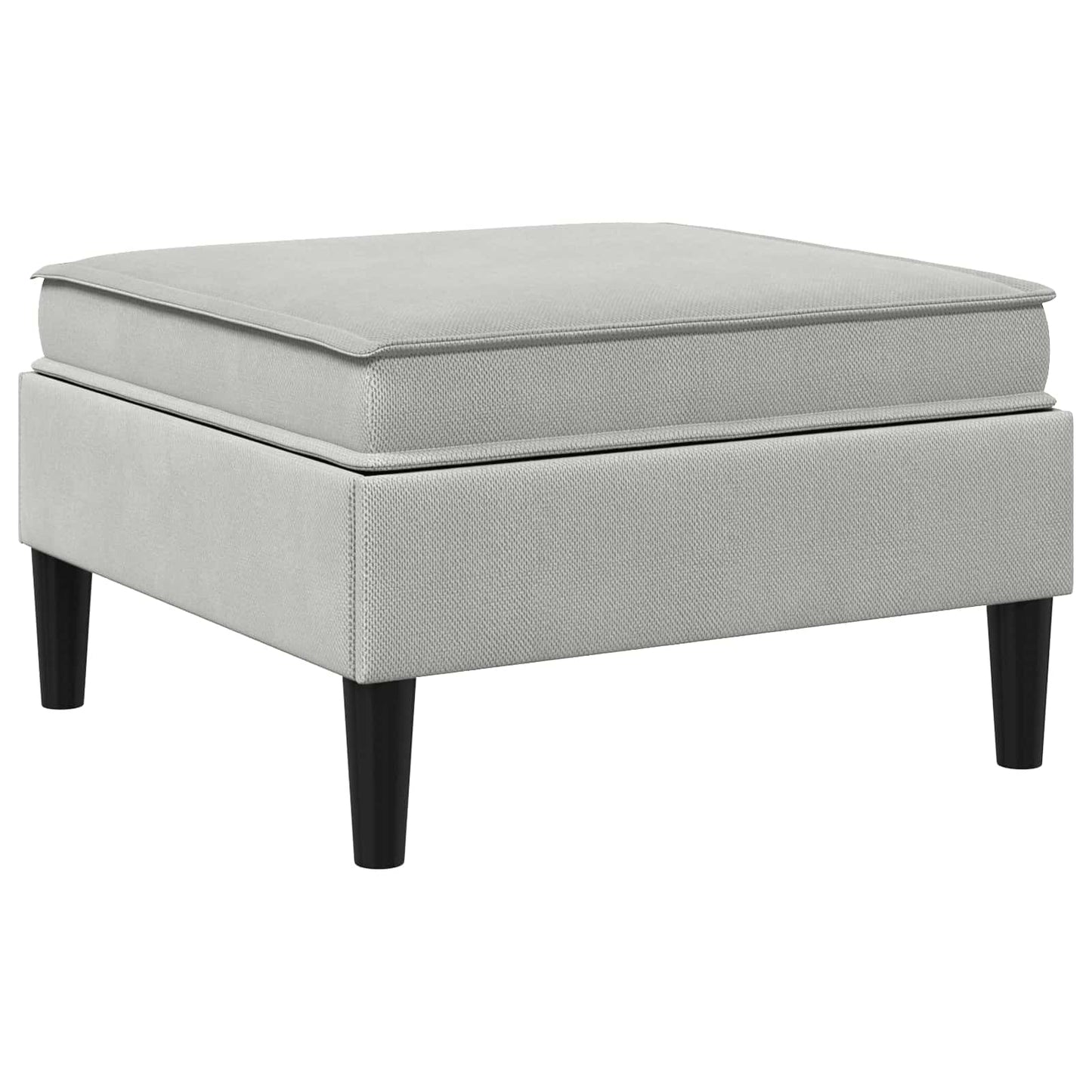 Sofa Kruk met Opslag Lichtgrijs Fluweel