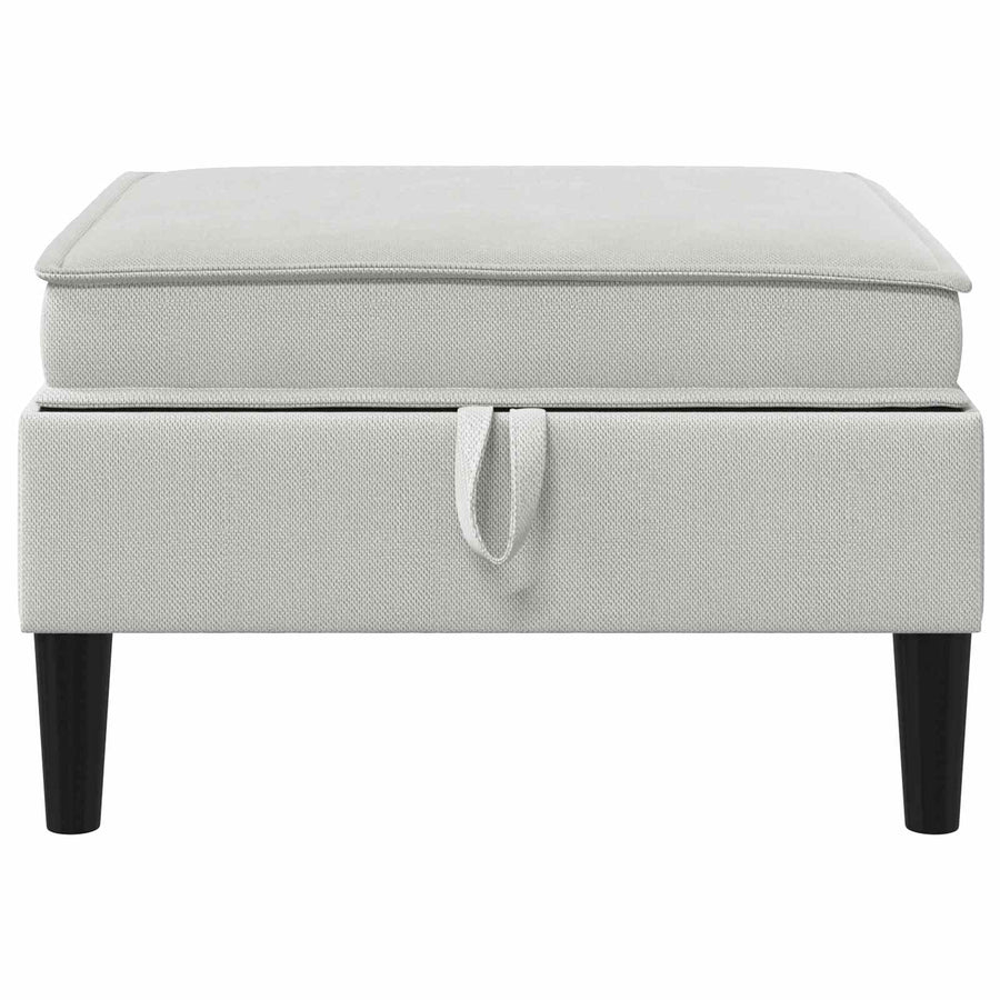 Sofa Kruk met Opslag Lichtgrijs Fluweel