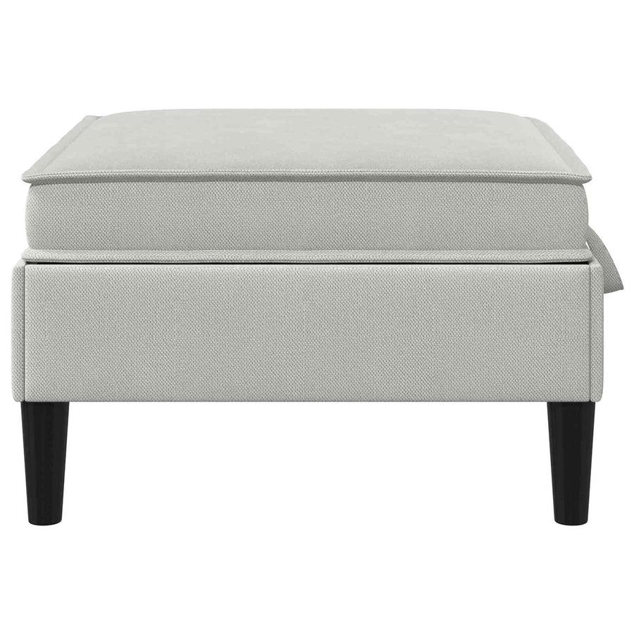 Sofa Kruk met Opslag Lichtgrijs Fluweel