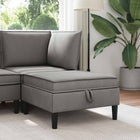 Sofa poef met opbergruimte 70x70x40 cm donkergrijs