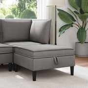 Sofa poef met opbergruimte 70x70x40 cm donkergrijs