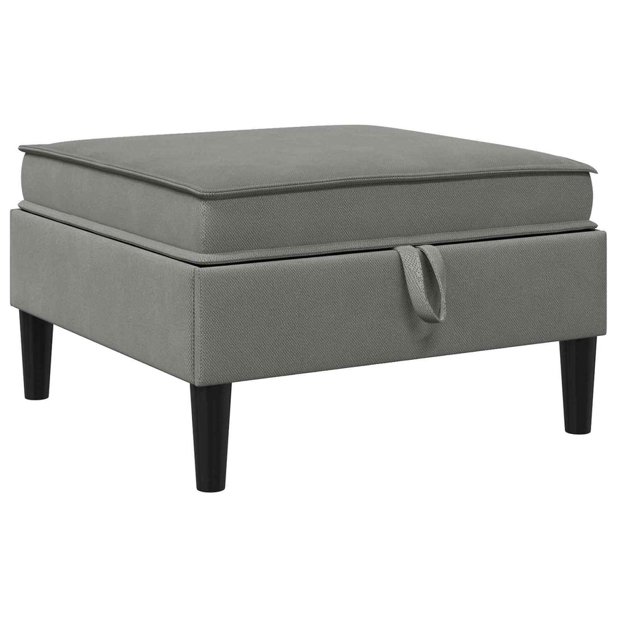 Sofa Kruk met Opslag Donkergrijs Fluweel