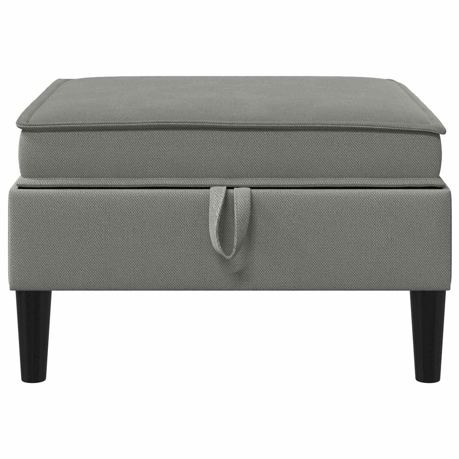 Sofa Kruk met Opslag Donkergrijs Fluweel