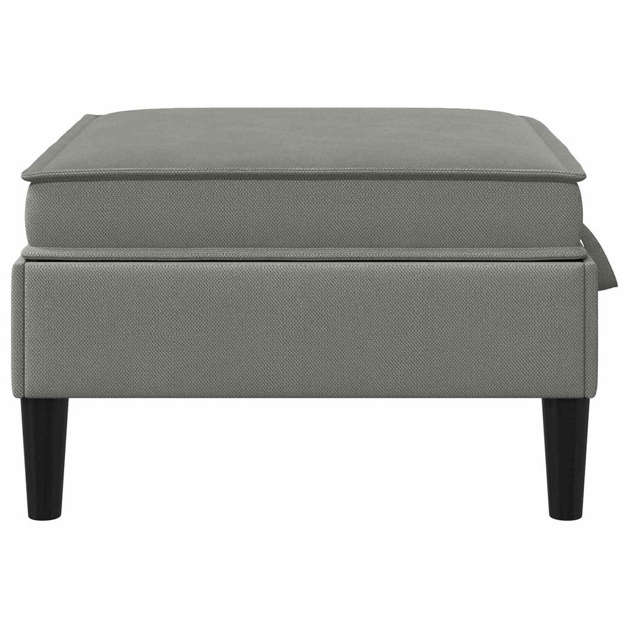 Sofa Kruk met Opslag Donkergrijs Fluweel