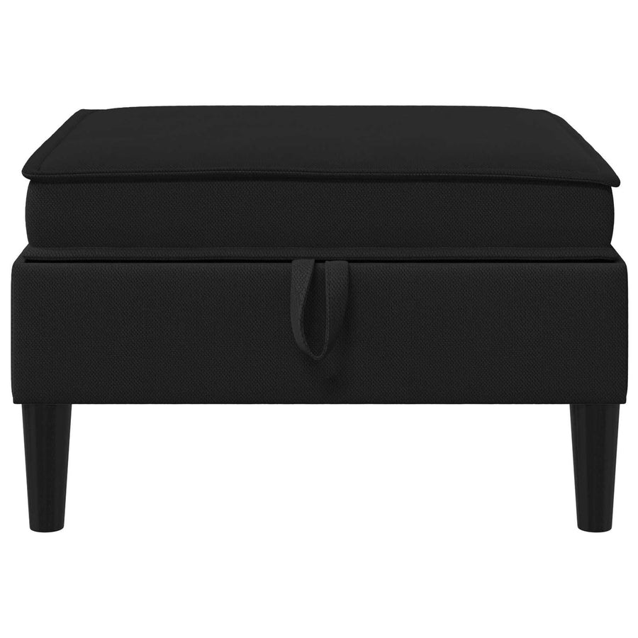 Sofa Kruk met Opslag Zwart Fluweel