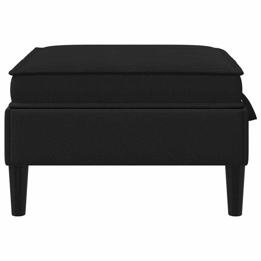 Sofa Kruk met Opslag Zwart Fluweel