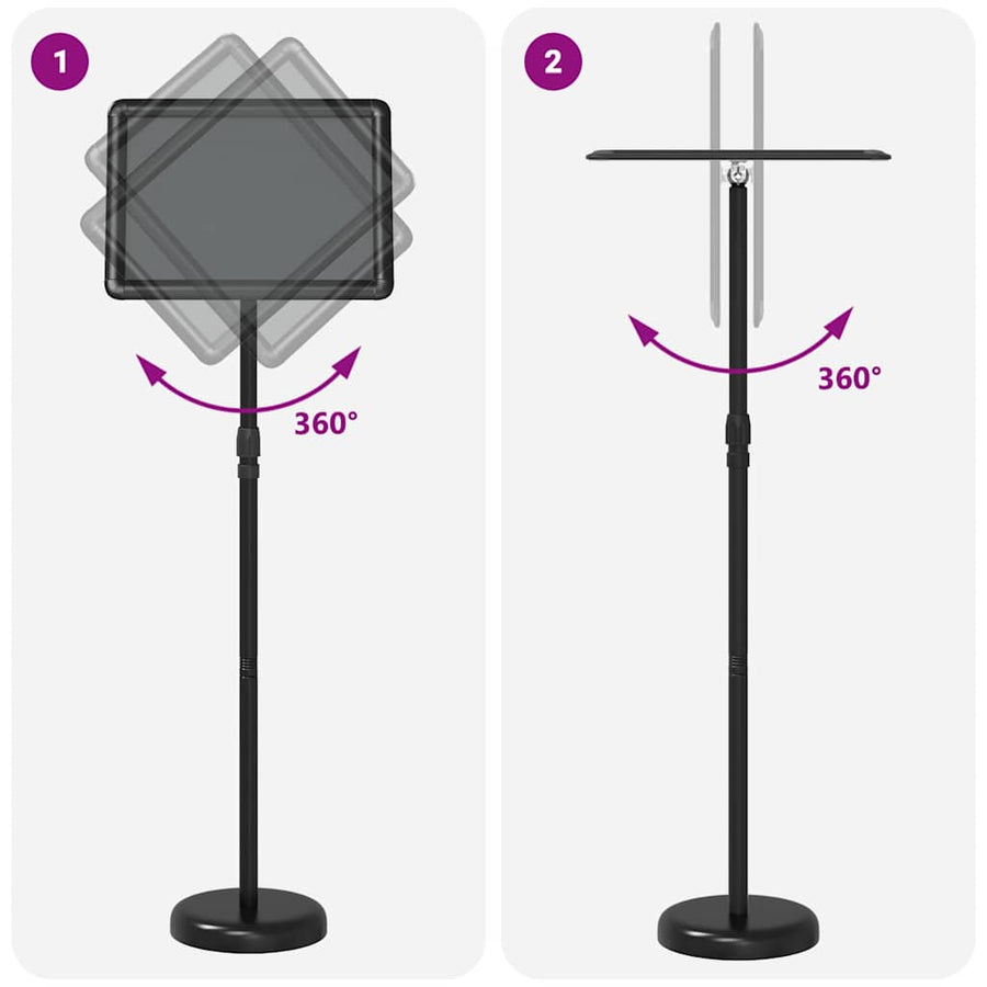 Beurs Displays Zwart 25 x 25 x 125 cm Aluminium