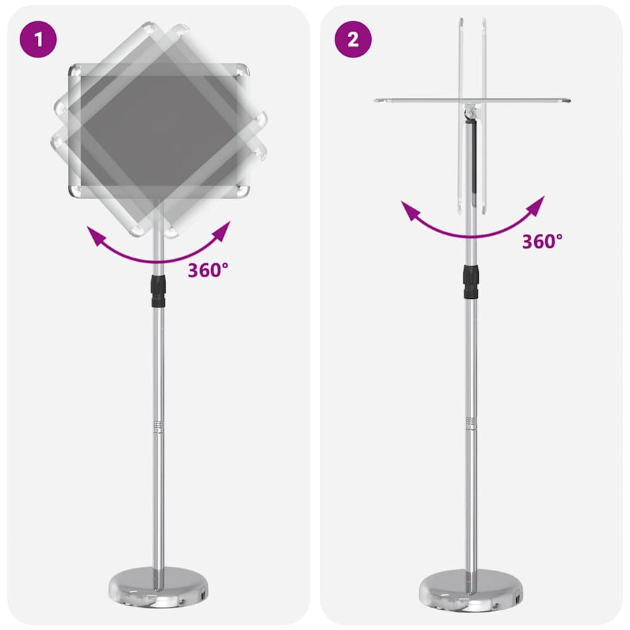 Beurs Displays Zilver 25 x 25 x 125 cm Aluminium