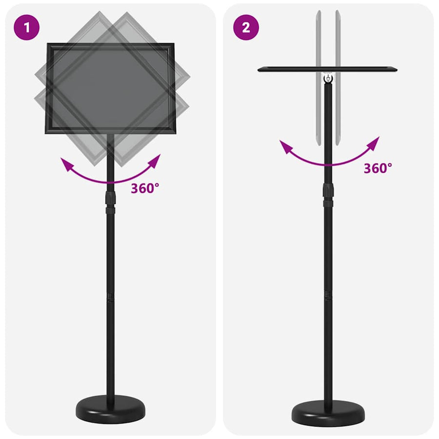 Beurs Displays Zwart 25 x 25 x 125 cm Aluminium