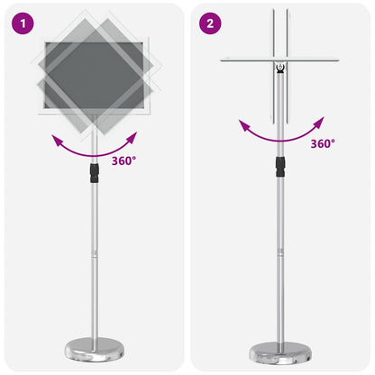 Beurs Displays Zilver 25 x 25 x 125 cm Aluminium