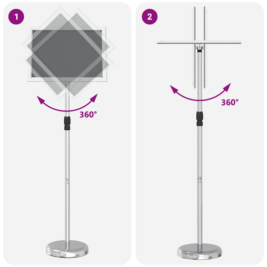 Beurs Displays Zilver 25 x 25 x 125 cm Aluminium