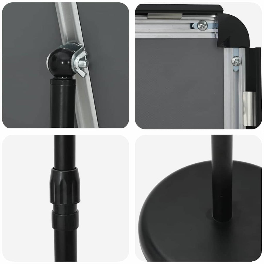 Beurs Displays Zwart 25 x 25 x 125 cm Aluminium