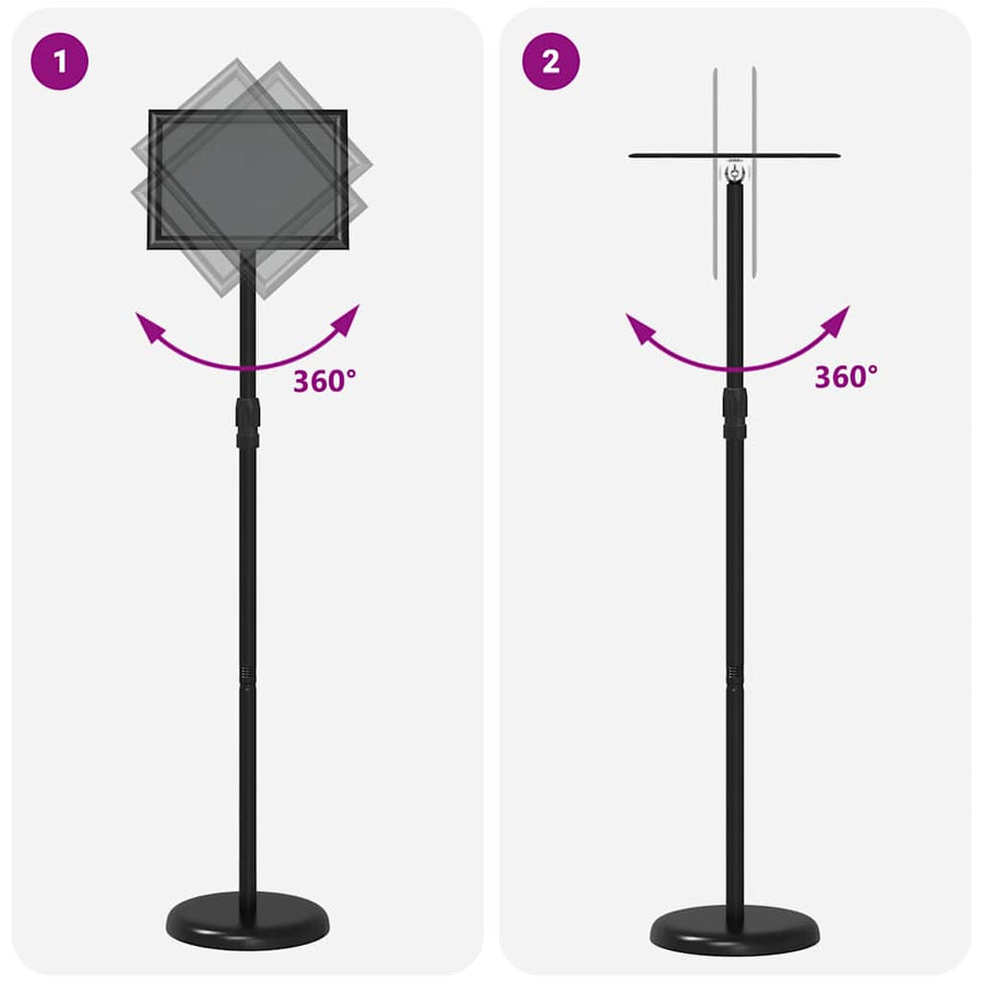 Beurs Displays Zwart 25 x 25 x 125 cm Aluminium