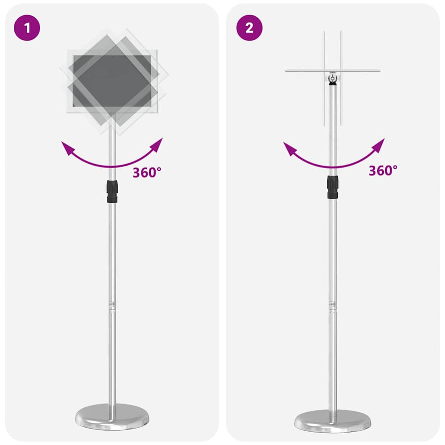 Beurs Displays Zilver 25 x 25 x 125 cm Aluminium