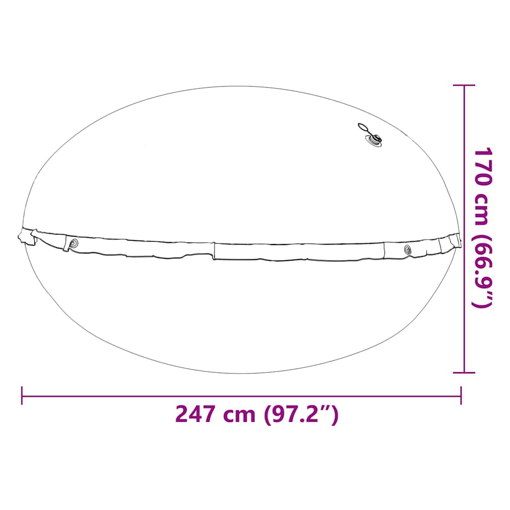 Poolkussen voor bovengrond zwembad Blauw Ø 300 cm PVC