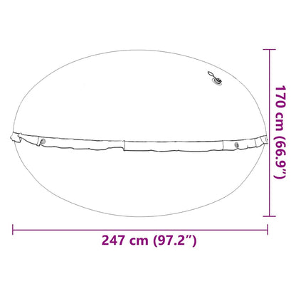 Poolkussen voor bovengrond zwembad Blauw Ø 300 cm PVC