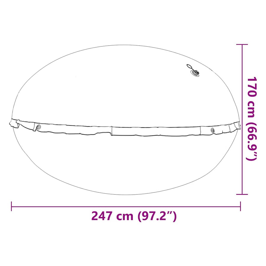 Poolkussen voor bovengrond zwembad Blauw Ø 300 cm PVC