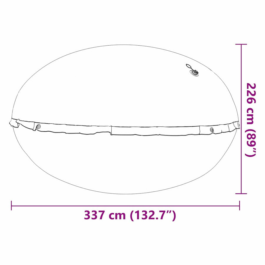 Poolkussen voor bovengrond zwembad Blauw Ø 400 cm PVC