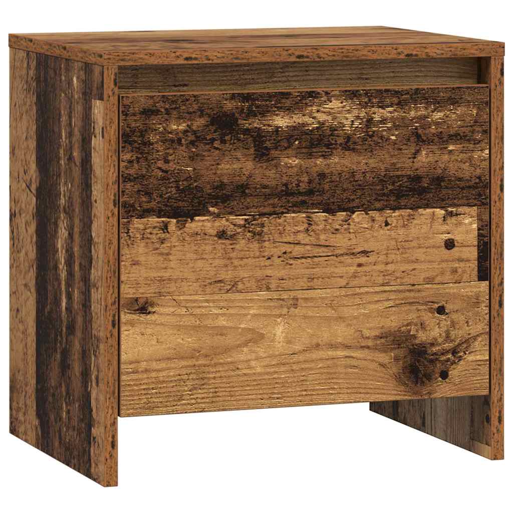 Nachtkastje Oudhout 45 X 34 X 44,5 Cm Bewerkt Hout 2 Oud hout