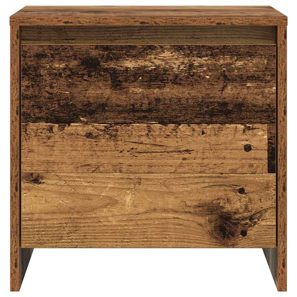 Nachtkastje Oudhout 45 X 34 X 44,5 Cm Bewerkt Hout 2 Oud hout