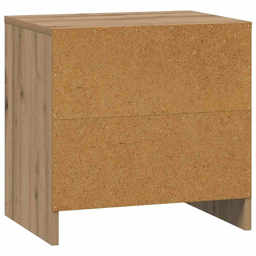 Nachtkastje Ambachtelijk Eiken 45 X 34 X 44,5 Cm Bewerkt Hout 2 artisanaal eikenkleurig