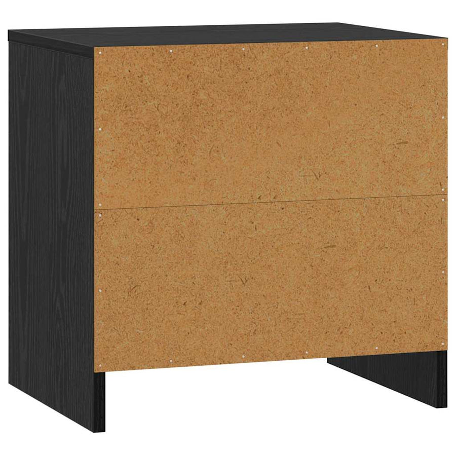 Nachtkastje 45 X 34 X 44,5 Cm Bewerkt Hout 2 Zwart eiken