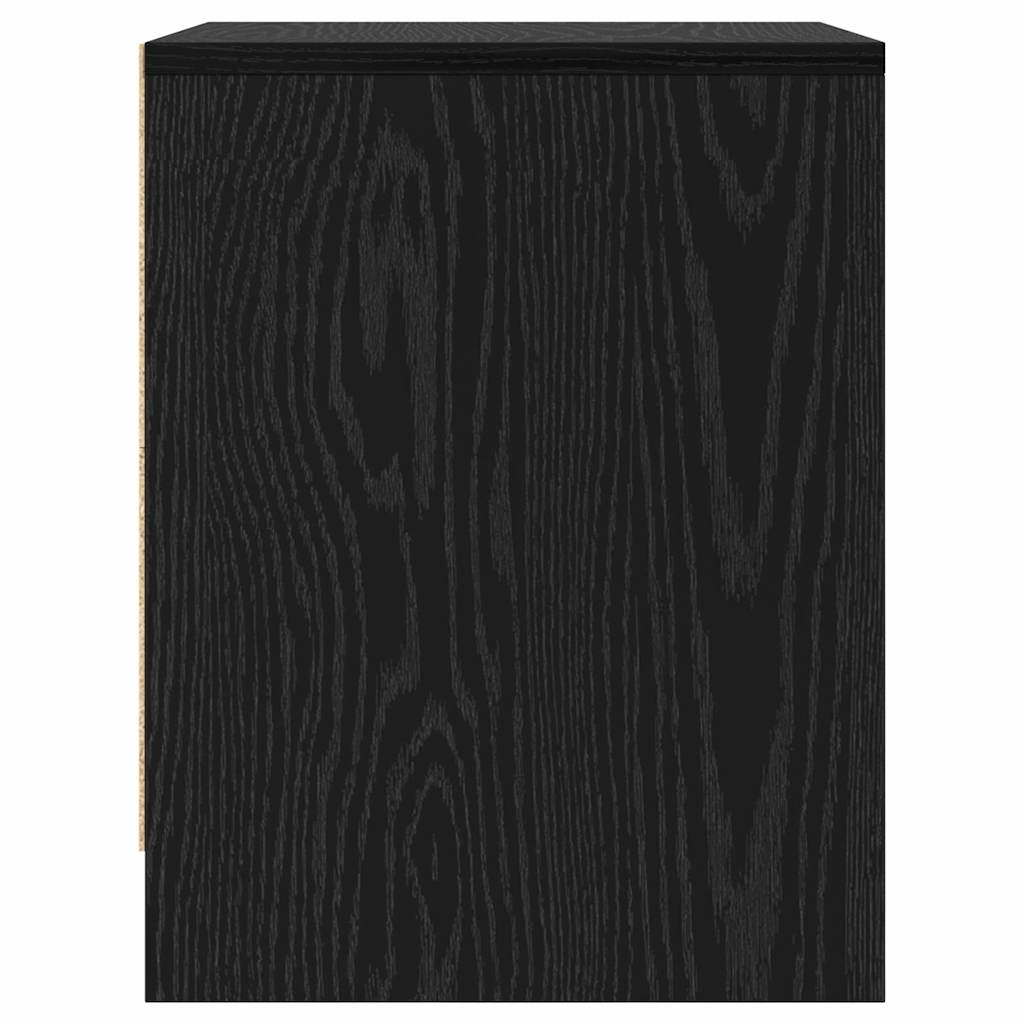 Nachtkastje 45 X 34 X 44,5 Cm Bewerkt Hout 2 Zwart eiken