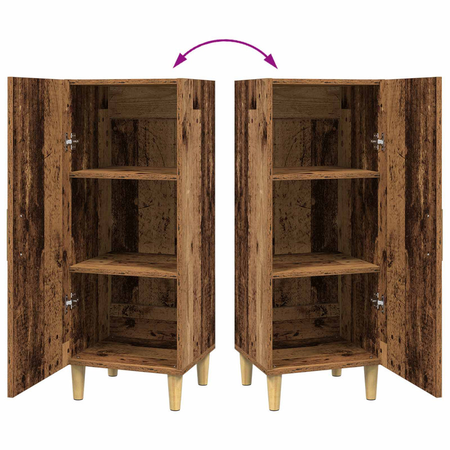 Dressoir Oud Hout 34,5 x 34 x 90 cm Bewerkt hout