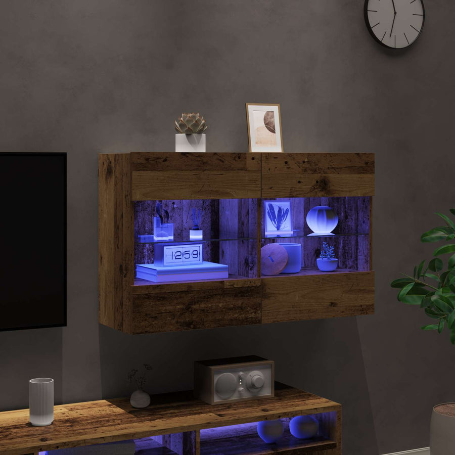 TV-wandkast Oud Hout 98,5 x 30 x 60,5 cm Bewerkt hout