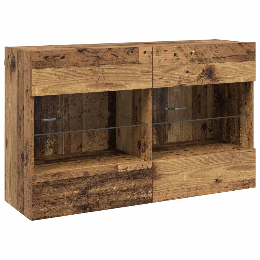 TV-wandkast Oud Hout 98,5 x 30 x 60,5 cm Bewerkt hout