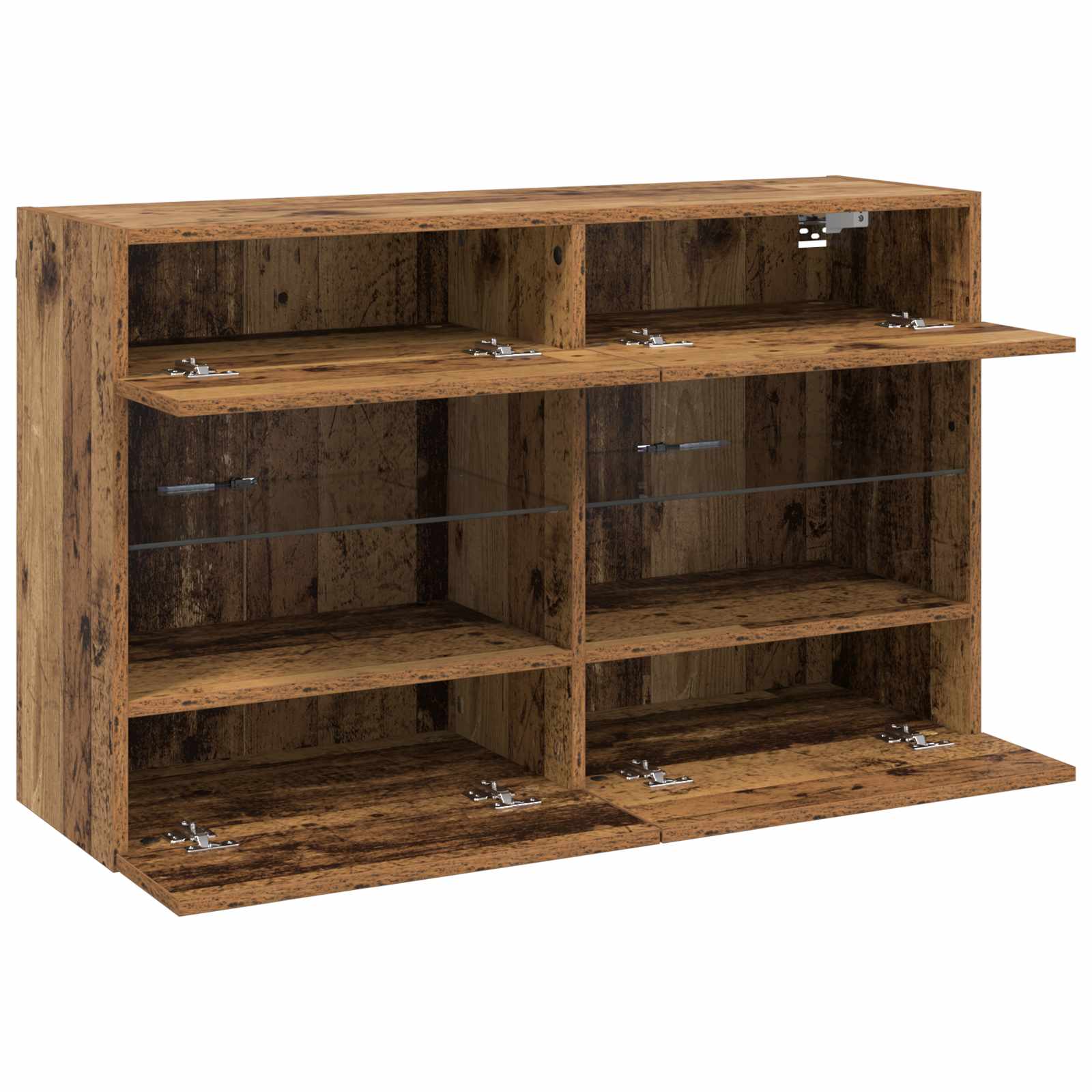 TV-wandkast Oud Hout 98,5 x 30 x 60,5 cm Bewerkt hout