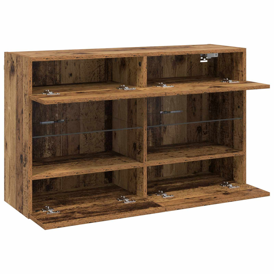 TV-wandkast Oud Hout 98,5 x 30 x 60,5 cm Bewerkt hout