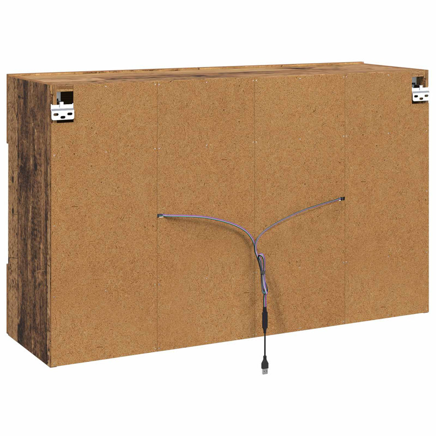 TV-wandkast Oud Hout 98,5 x 30 x 60,5 cm Bewerkt hout