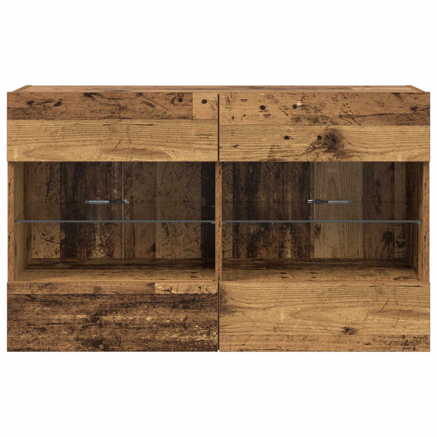 TV-wandkast Oud Hout 98,5 x 30 x 60,5 cm Bewerkt hout
