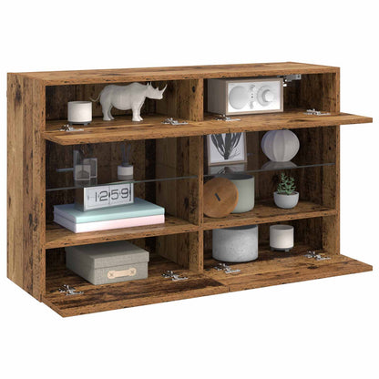 TV-wandkast Oud Hout 98,5 x 30 x 60,5 cm Bewerkt hout