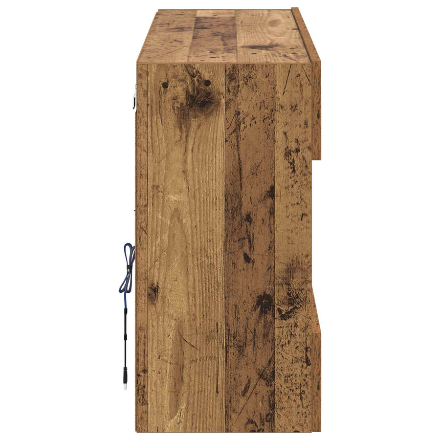 TV-wandkast Oud Hout 98,5 x 30 x 60,5 cm Bewerkt hout
