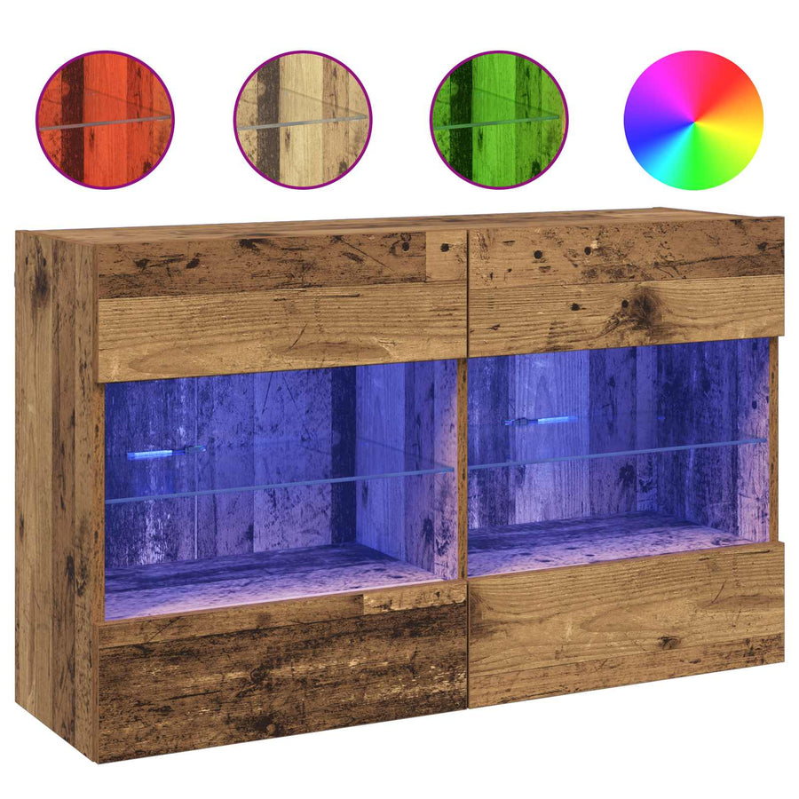 TV-wandkast Oud Hout 98,5 x 30 x 60,5 cm Bewerkt hout