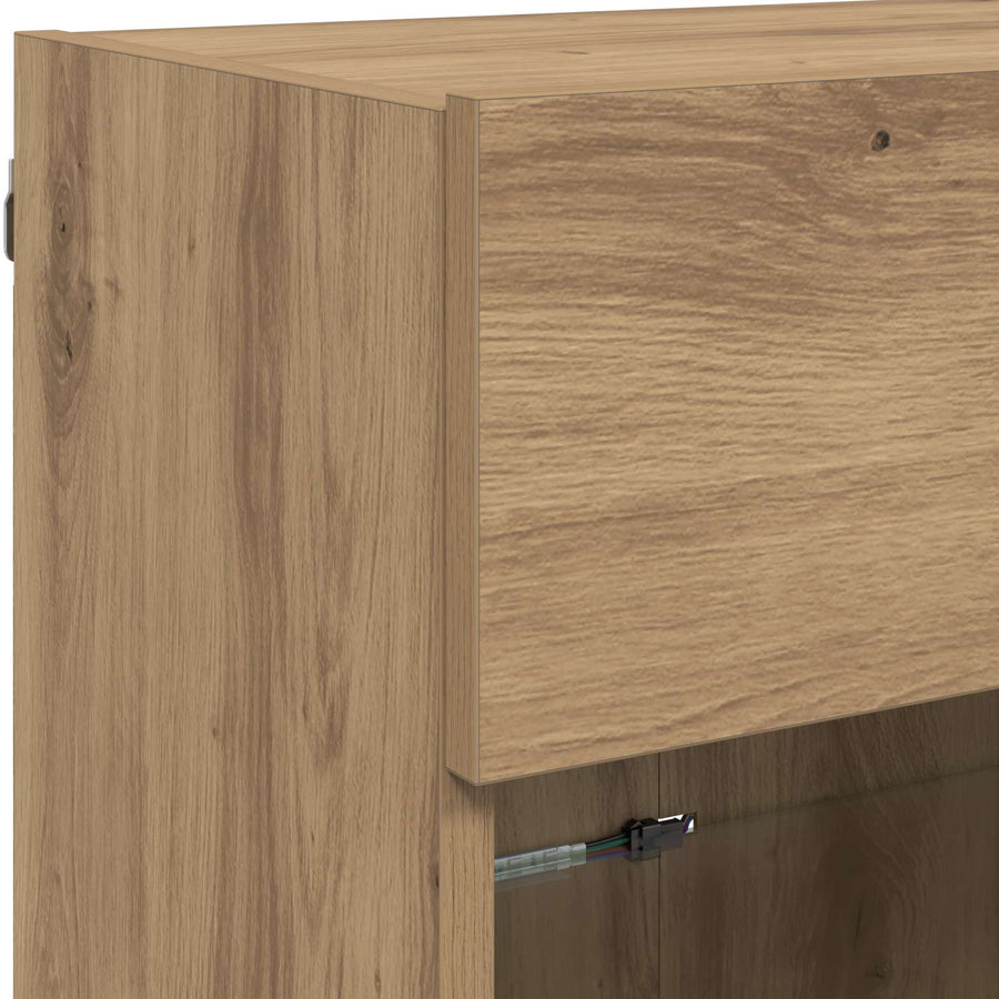 TV-wandkast Artisan Eiken 98,5 x 30 x 60,5 cm Bewerkt hout
