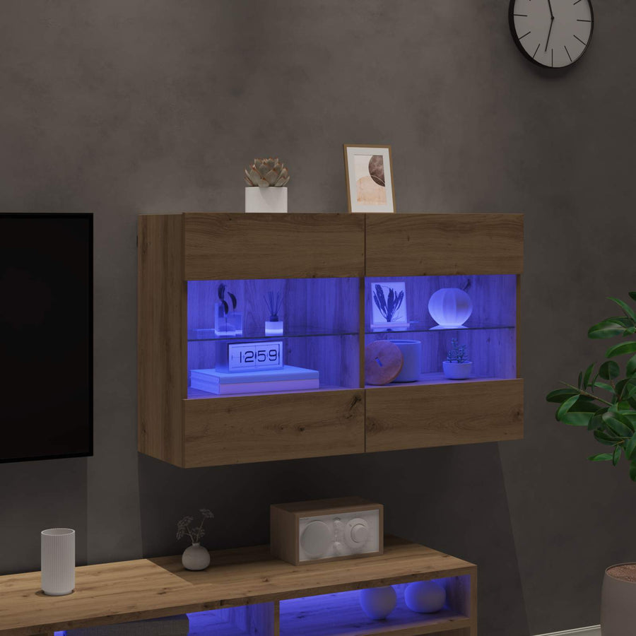TV-wandkast Artisan Eiken 98,5 x 30 x 60,5 cm Bewerkt hout